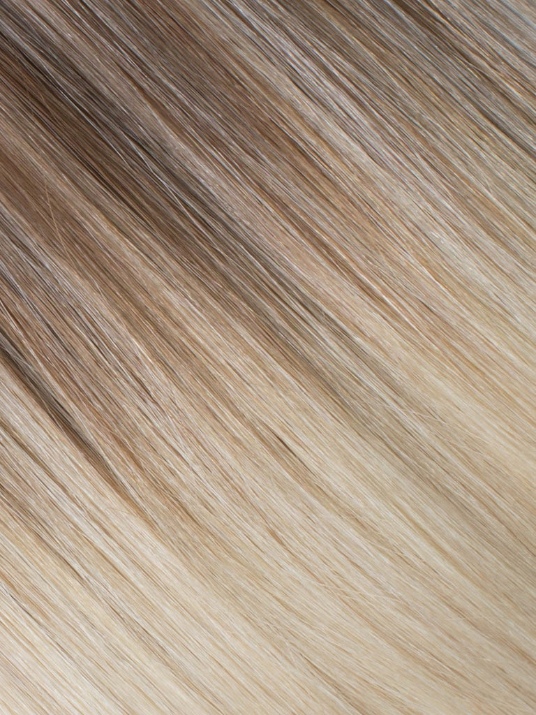 BELLAMI Professional Keratin Tip 18" 25g  Ash Brown/Ash Blonde #8/#60 Balayage Straight Hair Extensions