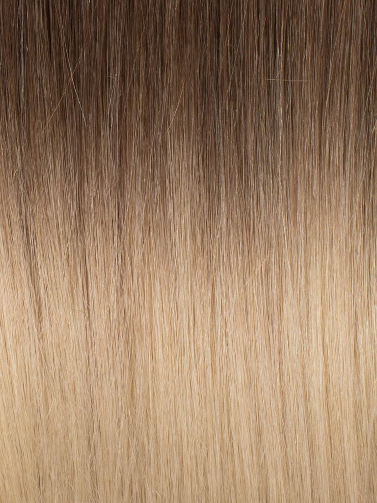BELLAMI Professional Keratin Tip 22" 25g  Brown Blonde #8/#12 Rooted Straight Hair Extensions