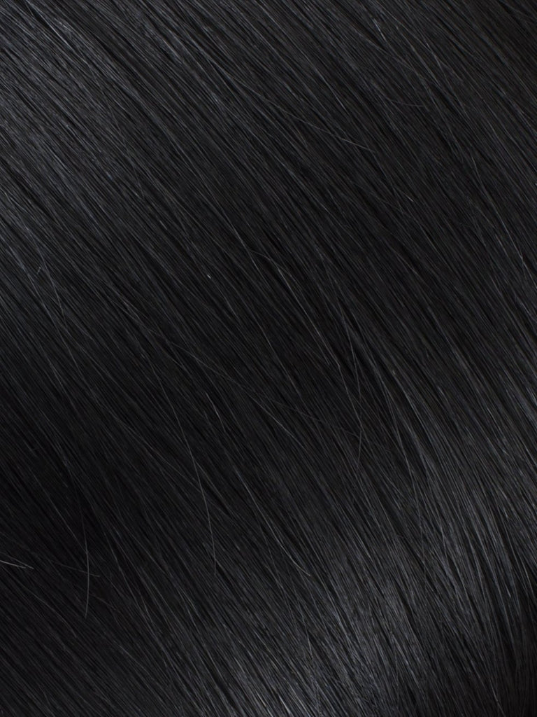 BELLAMI Professional Keratin Tip 16" 25g  Jet Black #1 Natural Straight Hair Extensions