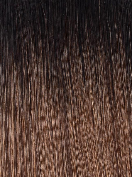 BELLAMI Professional I-Tips 18" 25g  Off Black/Mocha Creme #1b/#2/#6 Rooted Straight Hair Extensions