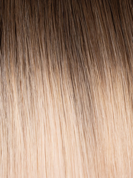 BELLAMI Professional Volume Wefts 24" 175g  Walnut Brown/Ash Blonde #3/#60 Rooted Straight Straight Straight Hair Extensions